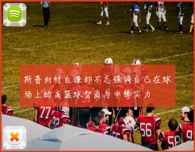 斯普利特自谦却不忘强调自己在球场上的高篮球智商与中锋实力